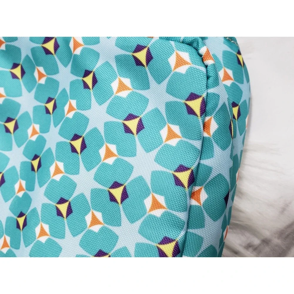 NEW Kipling Odell Backpack Nylon Laptop Bag BP4045 CLOVER TEAL GEOMETRIC BLUE